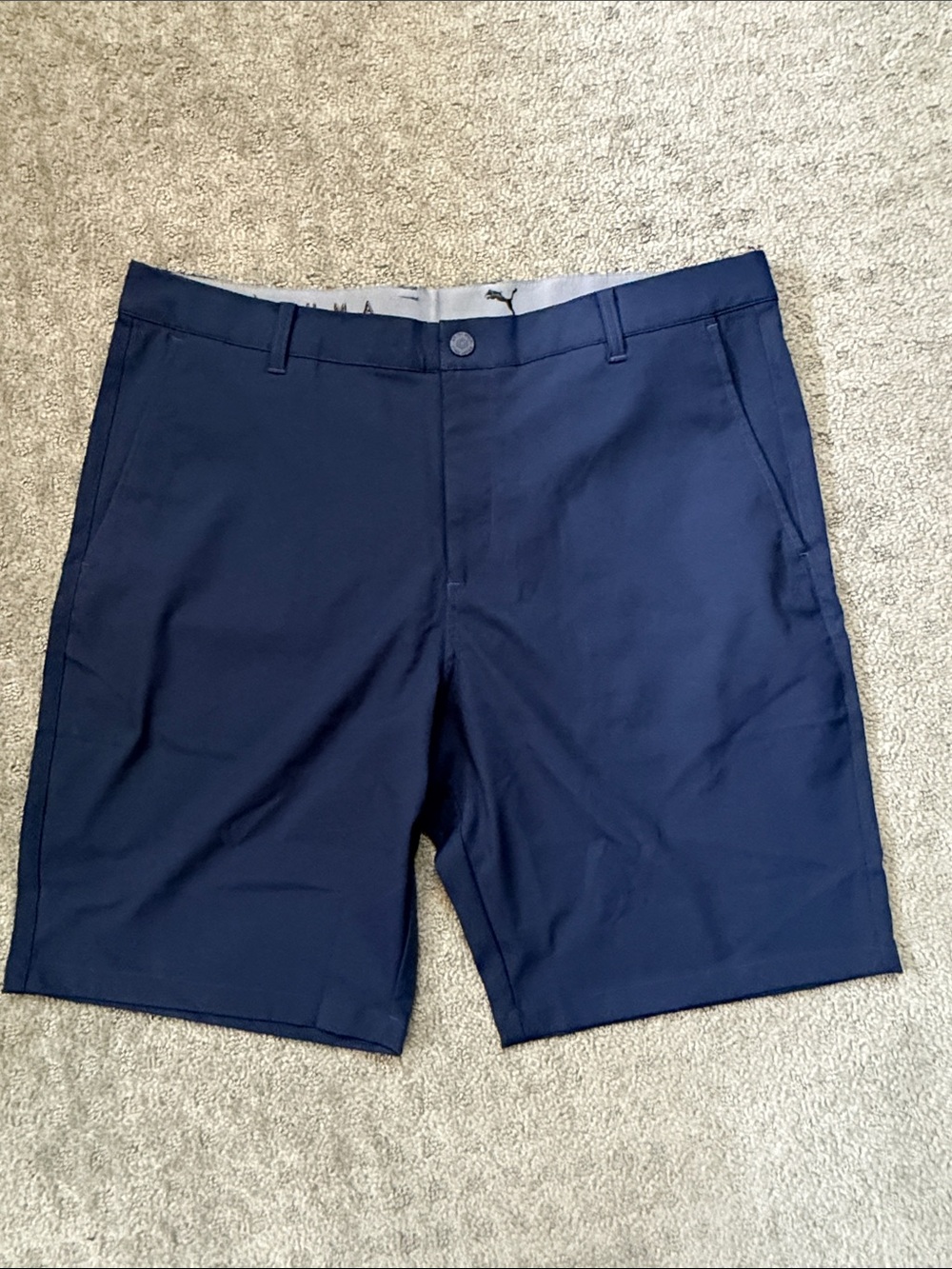 Puma Men’s Navy Flat Front Golf Shorts